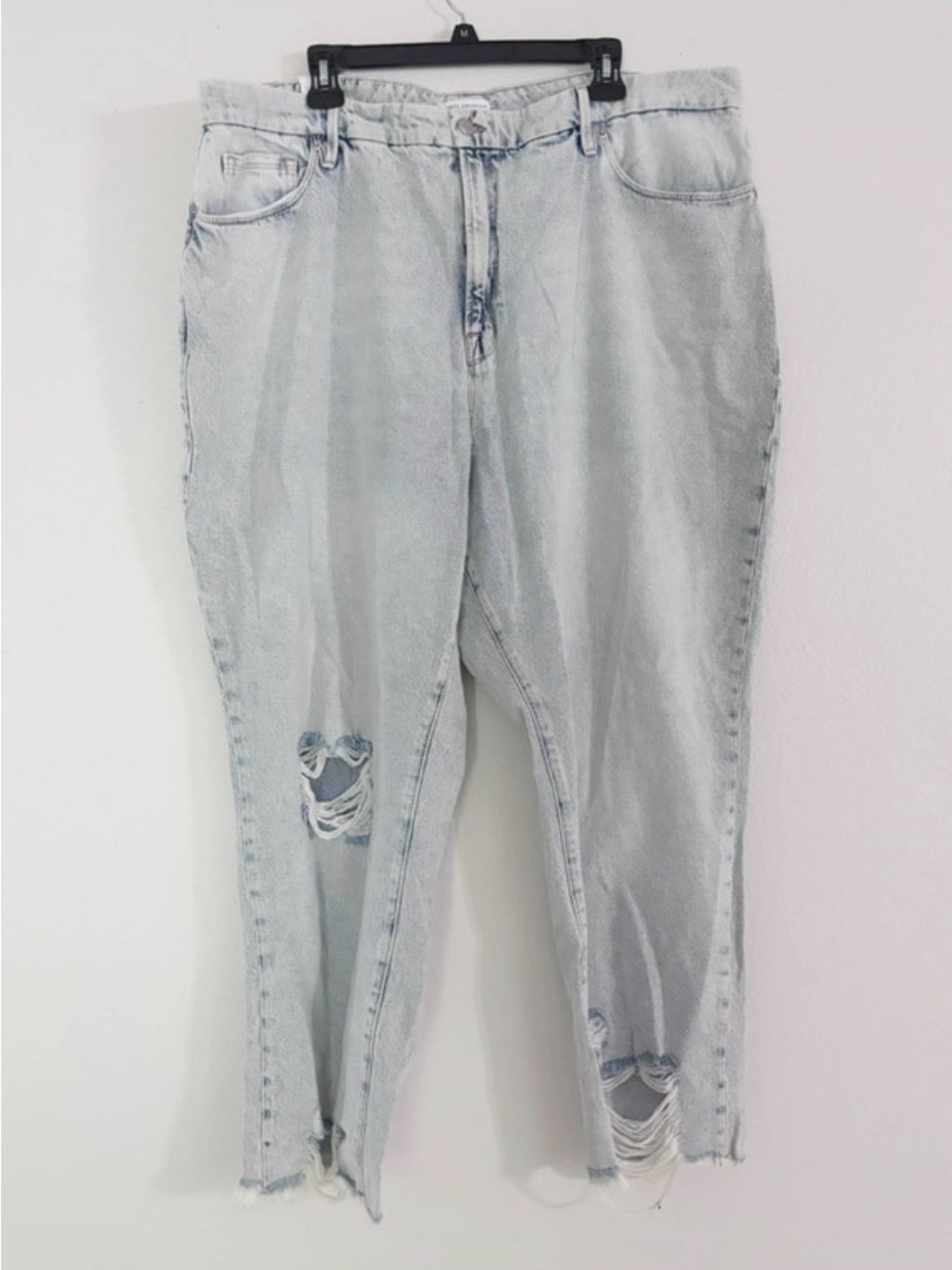 NWT Good American Good Classic High Rise Distressed Skinnyish Jeans - Size 20